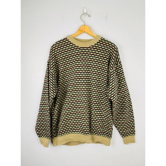 Vintage Jantzen Classics Size XL Men's Geometric Pattern Crewneck Sweater, 90s - Picture 8 of 9